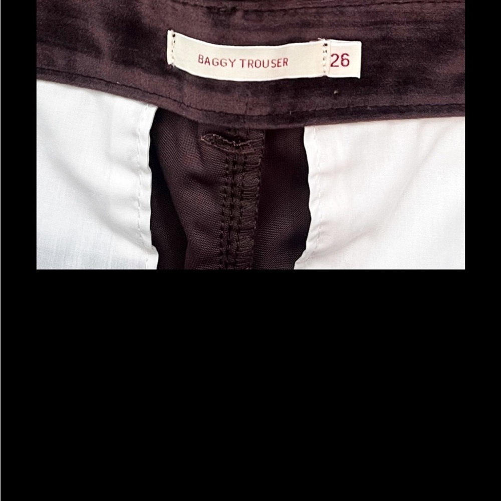 NWT Levi’s Velvet Baggy Trousers in Chocolate Brown/Plum - Picture 9 of 10